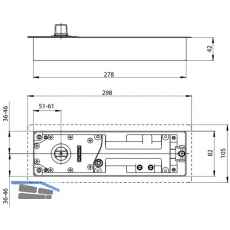 Bodentrschlieer TS 500 N, EN 3 mit Feststellung 90