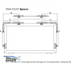 GEZE RWA 100 NT mit E250/ Hub 300 mm, Aluminium wei RAL 9016