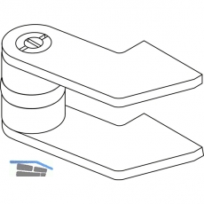 Zapfenband GEZE Modell EK f. Stahltren, gezogener Flachstahl, blank