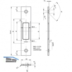 Schlieblech fr MFV Secury Zusatzfalle 1-flg. U-Stulp 24 x 6 x 120, Edelstahl