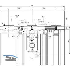 GU-937/934 HS Fhrungsschiene oben P1786, L=6700 mm, silber eloxiert