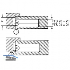Falztrschlieer GU FTS 20 fr Innentren, 80 kg