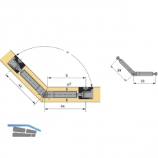 HETTICH RASTEX 15 Gelenkdbel, Bohr 7, Spannma 39/39