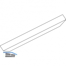 Abdeckprofil 2000 mm, Aluminium einbrennlackiert RAL 9016