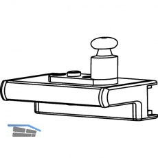 Flgelbock gleitend fr Schrgfenster, Aluminium wei RAL 9016