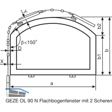Flexibles Gestnge OL 90 N, 1250 mm, Aluminium wei RAL 9016