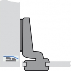 HETTICH INTERMAT Eckanschlag 9904-T1, KR-1, W. 95, Zinkdruckg.vern.