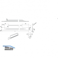 Griffleiste TRIM Lnge 995 mm, Aluminium natur eloxiert