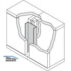 Griffmulde Aktor L-Profil vertikal, L 5000 mm, H 46 mm, Alu natur eloxiert