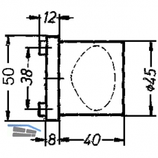 GRUNDMANN Trknopf Zylinderform - auf Ros. fest u.2 Anstzen M4 ?A?, Edst. matt