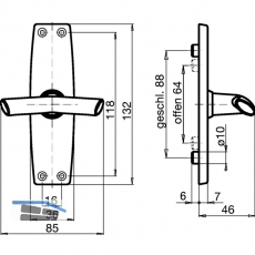 GRUNDMANN Fenstertrieb FAVORIT 1020 - Alu poliert