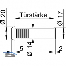 GRUNDMANN Trgucker  14, Linse 170, TS 68-85, Messing pol, B-schutztauglich