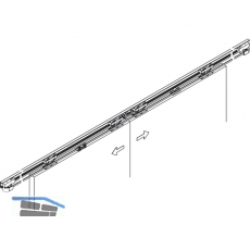 Synchronbeschlag HAWA-Symmetrie 80/Z, Flgelb. 500-1200 mm f. 2-flg.Schiebetren