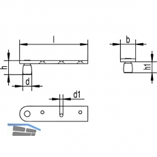 Fhrungsrolle, 19 mm, Stahl gelb passiviert