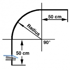 Kreisbogen HELM 500, 90 horizontal, Stahl gelb passiviert