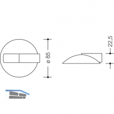 HEWI Bodentrpuffer 625 -  85 mm, Anschlagh. 22,5 mm, Nylon tiefschwarz