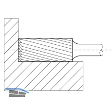 LUKAS HM-Frsstift Form A Zylinder Kopf  16 mm Lnge 25 mm Zahnung 7