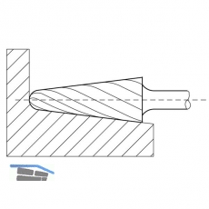 LUKAS HSS-Frsstift Form L Rundkegel Kopf  12 mm Lnge 30 mm Zahnung 3