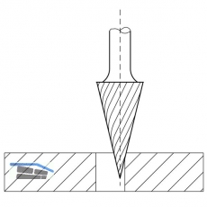 LUKAS HM-Frässtift Form M Spitzkegel Kopf ø 12 mm Länge 25 mm Zahnung 3