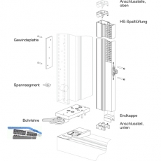 GU-937/934 HS-Spaltlftung komplett, FH 1866-2365 mm