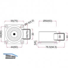Haftmagnet mit Befestigungsplatte u. Anschlussklemme, Gr. 06, Stahl verzinkt