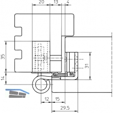 Trband Baka Protect 4010 3D m. Stiftsich. 1 Satz= 3 Stk. Stahl verzinkt silber