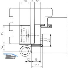 Trband Baka Protect 4010 3D m. Stiftsich. 1 Satz= 3 Stk. Stahl verzinkt silber