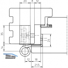 Trband BAKA Protect 4010 3D FD MSTS m. Stiftsich. 1 Satz= 3 Stk. Edelstahl