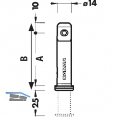 Hhenversteller 306, Bohr 14, Tragkraft 300KG, Ma A 120+B 130, Zinkdruckguss
