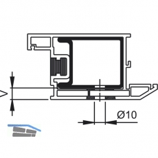 HOPPE Befestigungszubehr einseitig, BS - 1102, lang, Stahl verz.