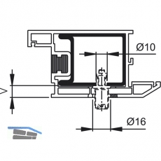 HOPPE Befestigungszubehr Nr.1 - einseitig,unsicht.,BS-106/B,36-41mm,Stahl verz.