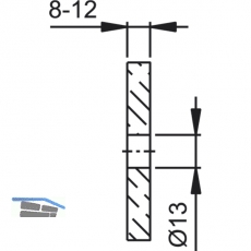 HOPPE Befestigungszubehr paarweise Glas, BS-701/B, TS 8-13mm, Stahl verz.