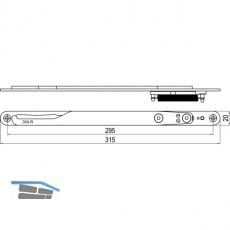 IMH-ABS Mitnehmerhaken GF UNI 20 V Gr.2, 315 x 20 mm,schwarz verzinkt,DIN rechts