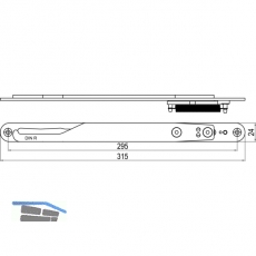 IMH-ABS Mitnehmerhaken GF UNI 24 V Gr.2, 315 x 24 mm,schwarz verzinkt,DIN rechts