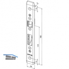 Schlieteil AS 3500 \&quote;Q\&quote; f. Schwenkhaken, universal, 245x24x6 mm, Edelstahl