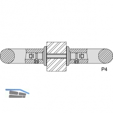 KWS Befestigungszubehr P4 - 20mm, M 6 x 45, Edst.