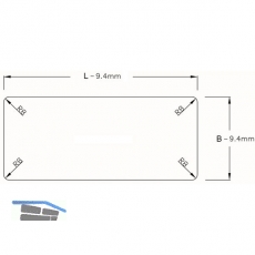 Kabeldurchgang eckig mit Staubschutzbrste, 70x70x25 mm, Aluminium eloxiert