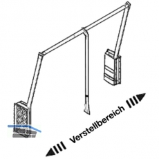 Kleiderlift Junior, H 850,KB 600-1000mm, Tragkr.10KG, KS grau/FE sil.grau