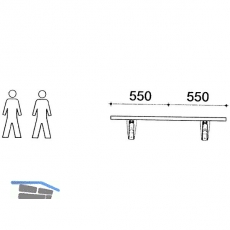 Konsole Sitzbank klappbar, Tragkraft 250 kg, feuerverzinkt