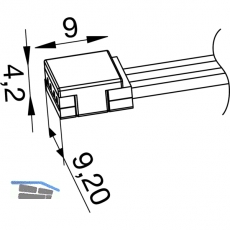 Anschlussleitung 2000mm zu LED-Band High Efficient mit LED-Clip