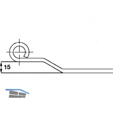 Langbnder o. Kegel gerade, 400 mm, Schmiedeeisen verzinkt geschwrzt