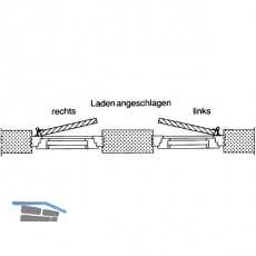 Ladenverschluss Rustico 1-flg. m. Arretierung, rechts, schwarz (14027)