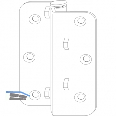 Scharnier Rustico gekrpft 25 mm fr Faltlden Faltschema A (14064)