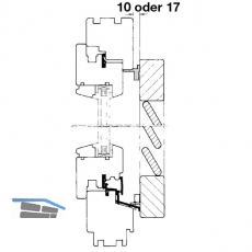 Schliezapfenplatte Rustico fr Lden mit Abstand 10 mm, schwarz (14021)