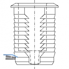Einbohrbchse, 14,5 mm, Stahl verzinkt (94219)