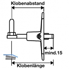 Verstellkloben o.Haltekonsole f. gekrpfte Bnder,Gr.L135, 135mm,schwarz(56843)