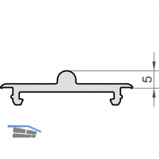 MACO Fiber-Therm Laufschiene unten flach, H=5 mm, L=3500 mm, Alu silber (454811)