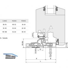 Dichtung Trschwelle fr Transit 58 - 76, 2500 mm, silber eloxiert
