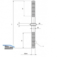 Tr- Blendenverbinder VB 15, 5.2, L 70, Stahl verchromt