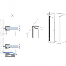 Wasserabweisprofil m. Lippe f. Serie Fit f. 6-8 mm, 2500 mm, transparent (69106)